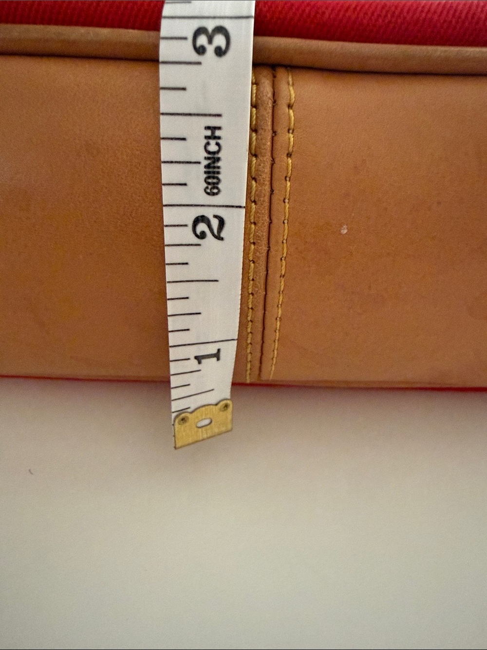 Dooney & Bourke Vintage Cabriolet Red Canvas and Tan Leather Shoulder Bag - Picture 8 of 16